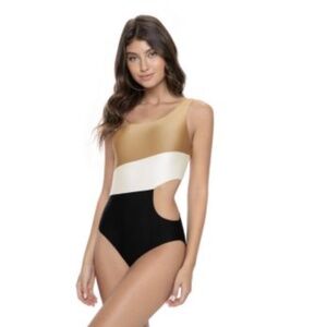 PQ Swim‎ Cove Kendra Cut Out One Piece Swimsuit NWT Size Large